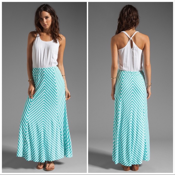 Ella Moss Dresses & Skirts - Ella Moss | Lila Stripe Skirt Maxi in Jade
